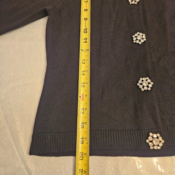 Talbots Petite Black Merino Wool Cardigan - Picture 11 of 12